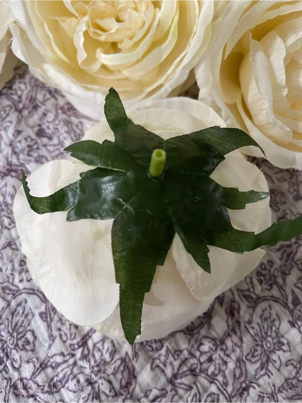 Ivory Ranunculus Flower Heads - Set of 6